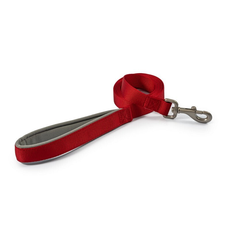 Ancol Viva Nylon Padded Snap Lead Red 1m