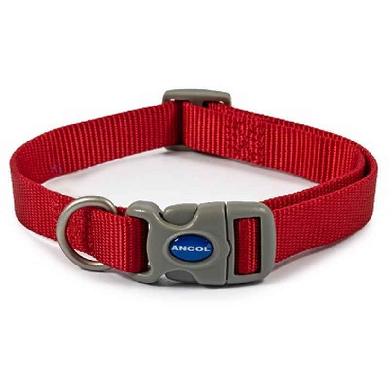 Ancol Viva Adjustable Quick Fit Collar Red 20-30cm
