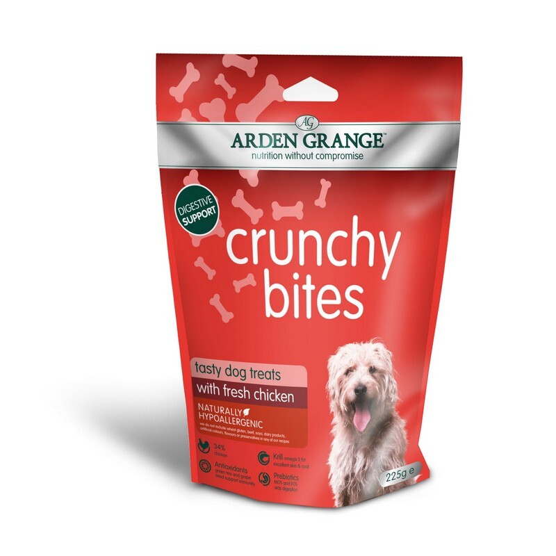 Arden Grange Crunchy Bites Chicken Dog Treats 225g