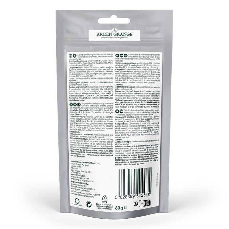 Arden Grange Training Treats Grain Free Chicken & Superfoods 80g x 10