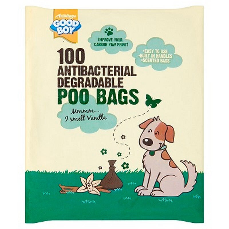 Good Boy Antibacterial Degradable Poo Bags 100 X 34