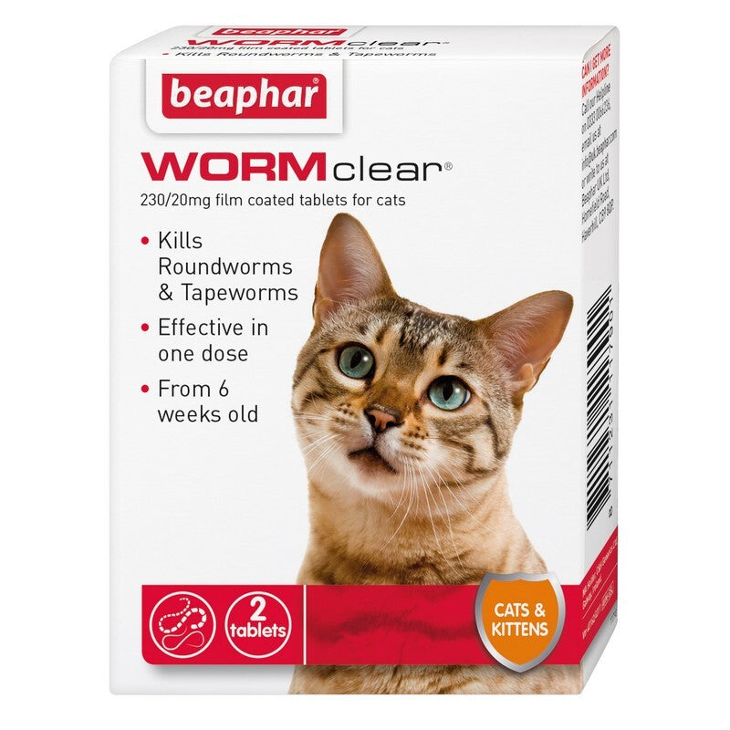 Beaphar WORMclear Worming Tablets for Cats 2 tablets x 6