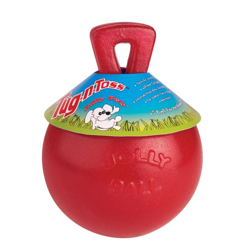 Rosewood Jolly Ball Tug-N-Toss Red 20cm
