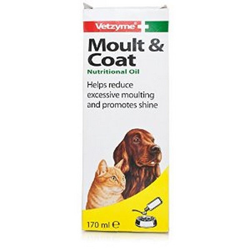 Vetzyme Moult & Coat Nutritional Oil 150ml x 6