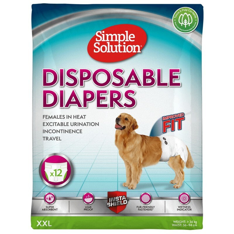 Simple Solution Bitch Disposable Diapers x 12 - XLarge