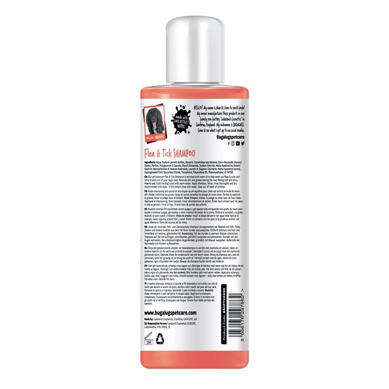 Bugalugs Flea & Tick with Neem Oil Dog Shampoo 250ml