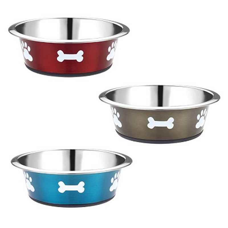 Classic Posh Paws Stainless Steel Non-Slip Dish 1600ml x 6