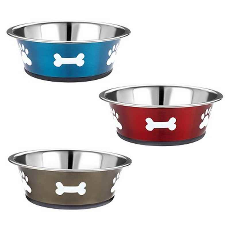 Classic Posh Paws Stainless Steel Non-Slip Dish 2500ml x 6