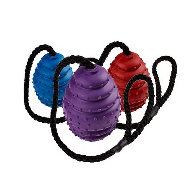 Classic Rubber Oval Ball on a Rope Small x 6