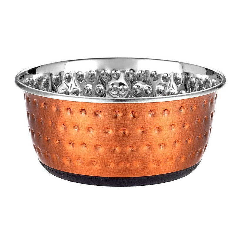 Classic Luxury Copper Colour Embossed Stainless Steel Dish 1900ml x 6
