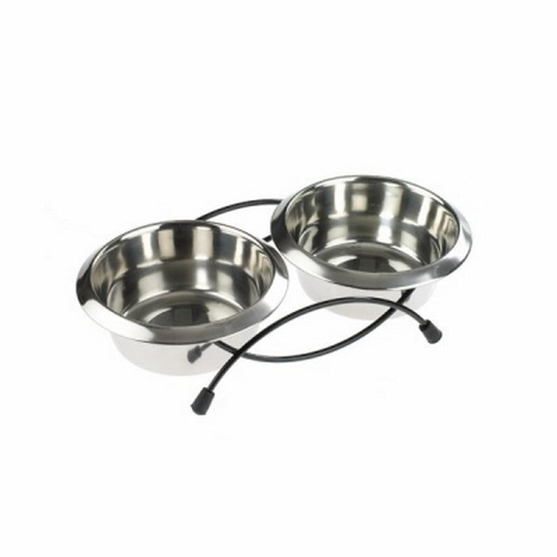 Classic Anti-Tip Twin Feeder & Dish 470ml x 2