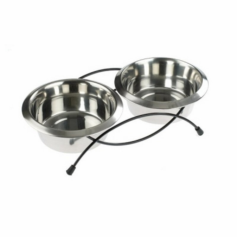Classic Anti-Tip Twin Feeder & Dishes 950ml x 2