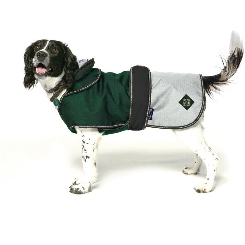 Battersea 2-in-1 Not All Heroes Wear Capes Dog Coat Green 25cm