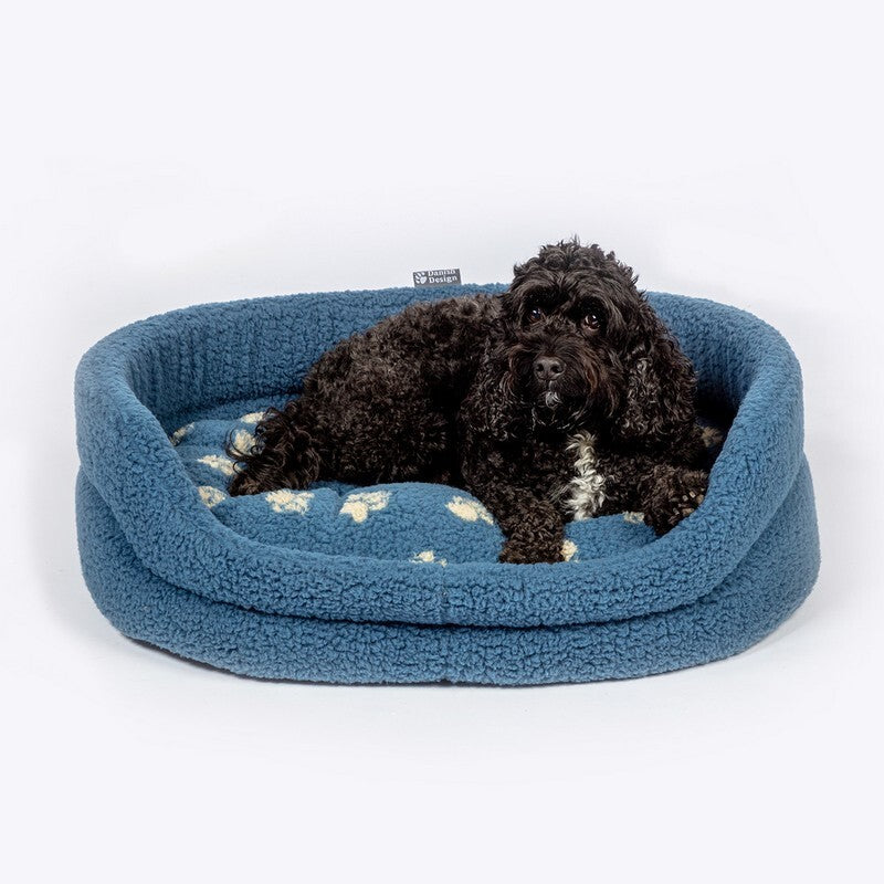 Danish Design Sherpa Fleece Harbour Paw Slumber Bed Medium