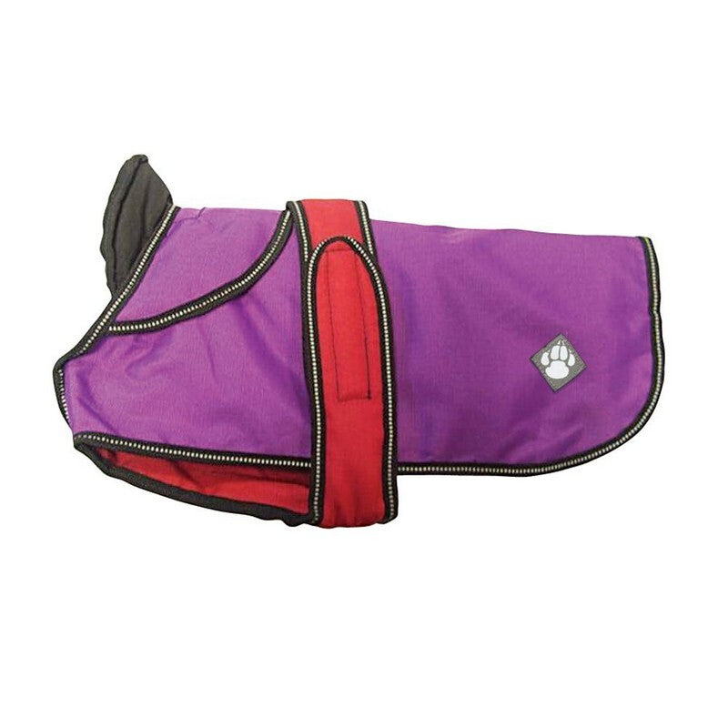 DD 2-in-1 Four Seasons Dog Coat Prpl 12i