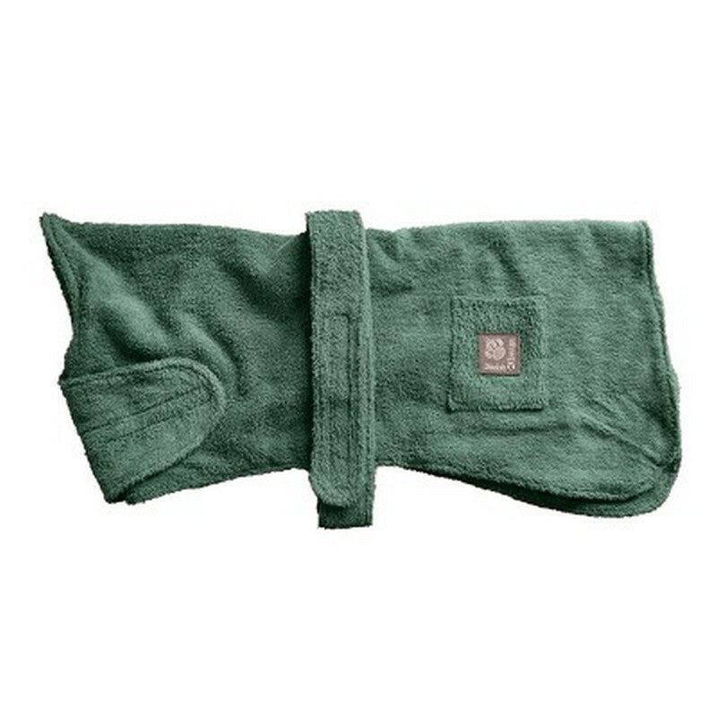 Danish Design Towelling Dog Robe Green 40cm
