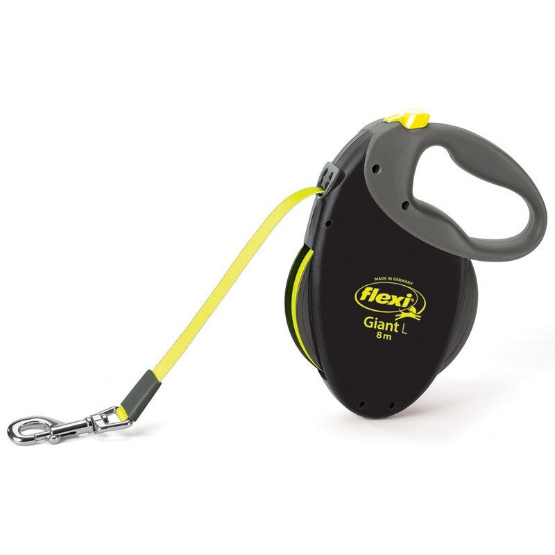 Flexi Giant Neon Tape Lead Large Black 8m