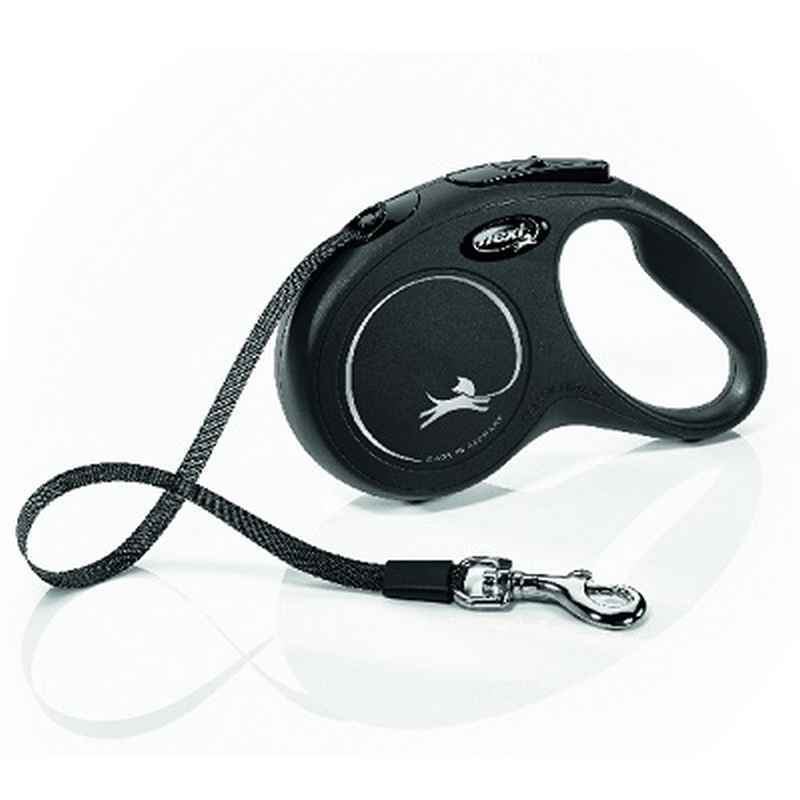 Flexi Classic Tape Dog Lead Small Black 5m