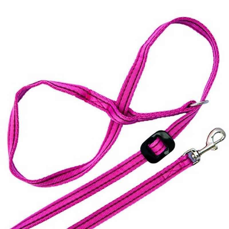 Gencon All In 1 Clip to Collar Headcollar & Lead Pink/Burgundy