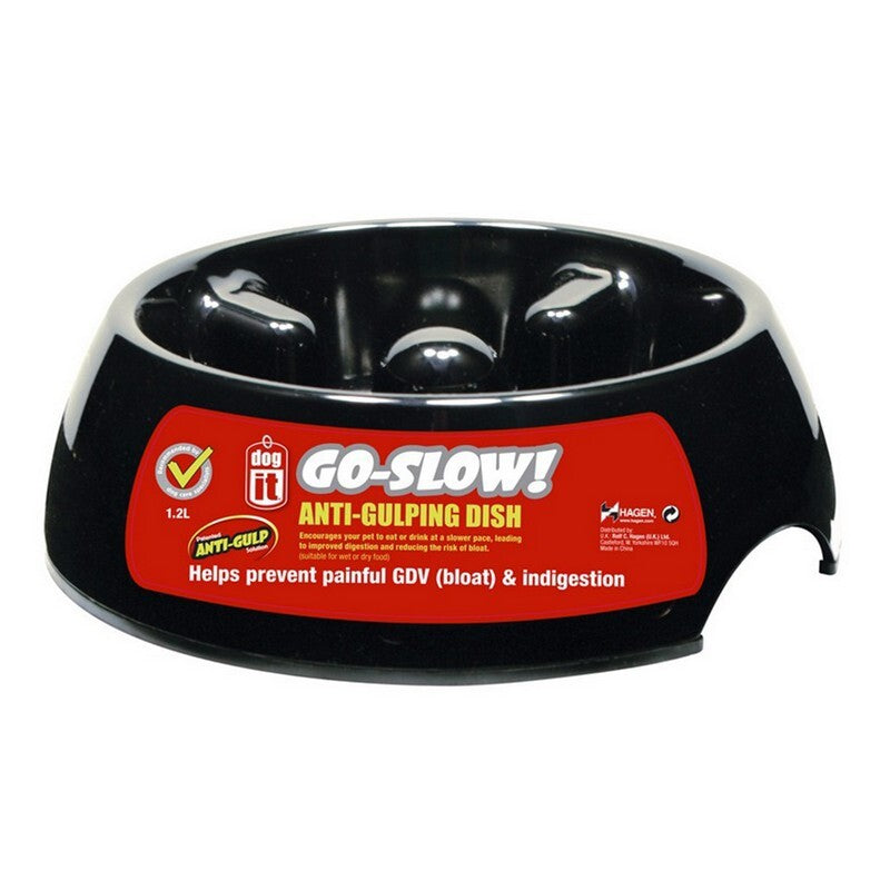 Dogit Anti Gulping Bowl Black - Large