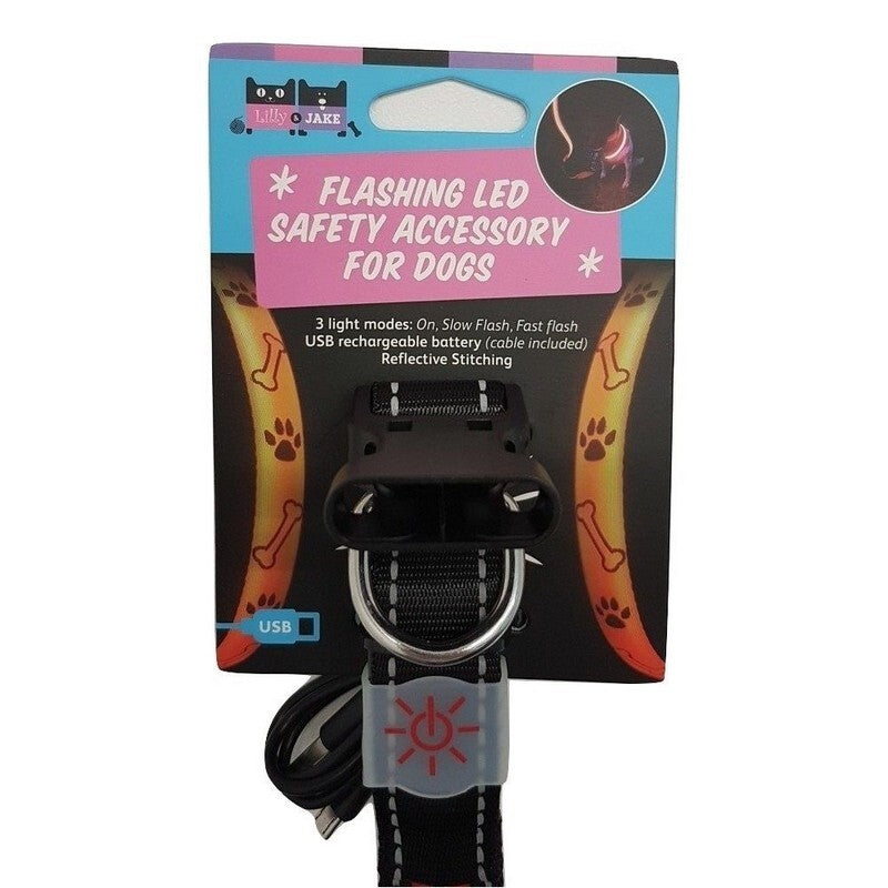 Lilly and Jake LED Collar Red Large