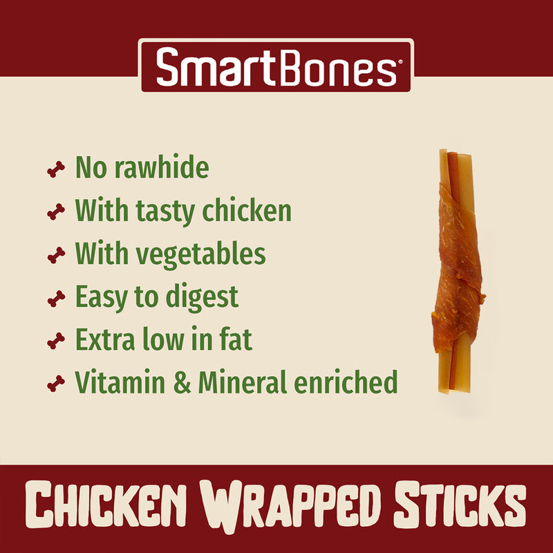 SmartBones Chicken Wrapped Sticks Medium 11 x 5 Pieces