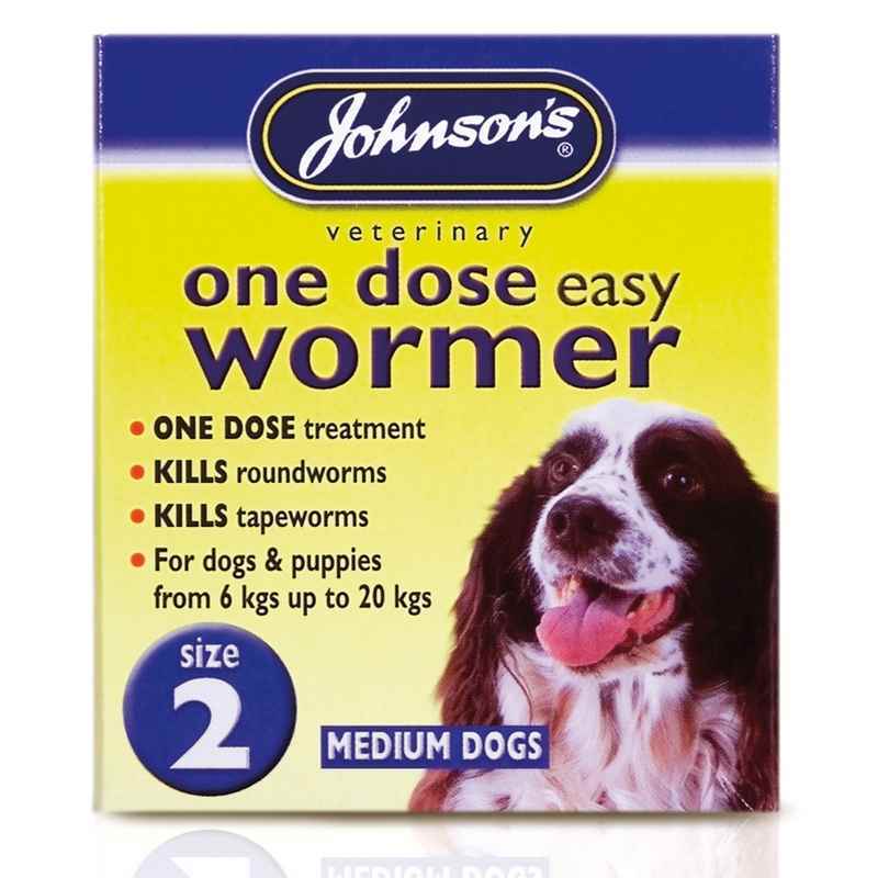 JVP Dog One Dose Wormer Size 2 2 Tablets x 6