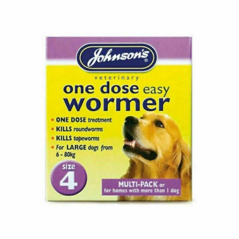 JVP Dog One Dose Wormer Size 4 8 Tablets x 3