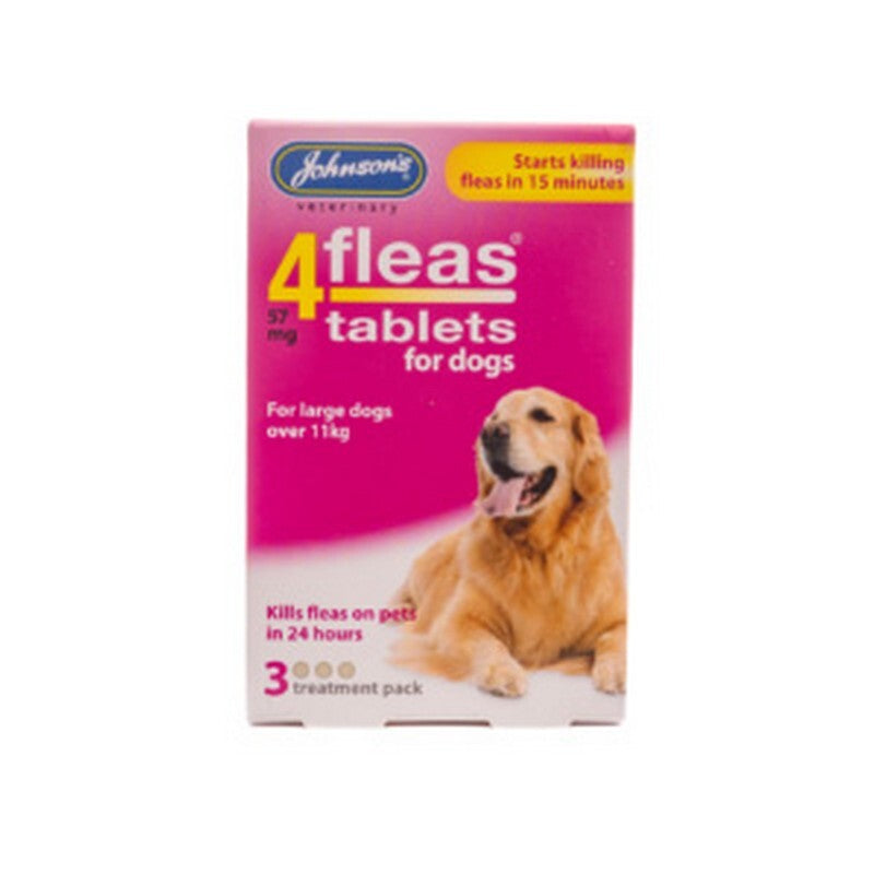 JVP 4Fleas Tablets Large Dogs over 11kg 57mg 3 x 6