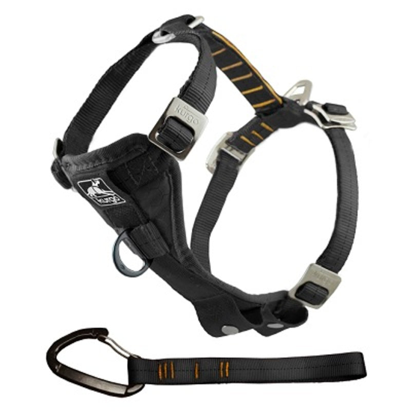 Kurgo Tru-Fit Smart Harness with Seatbelt Tether Black X Small