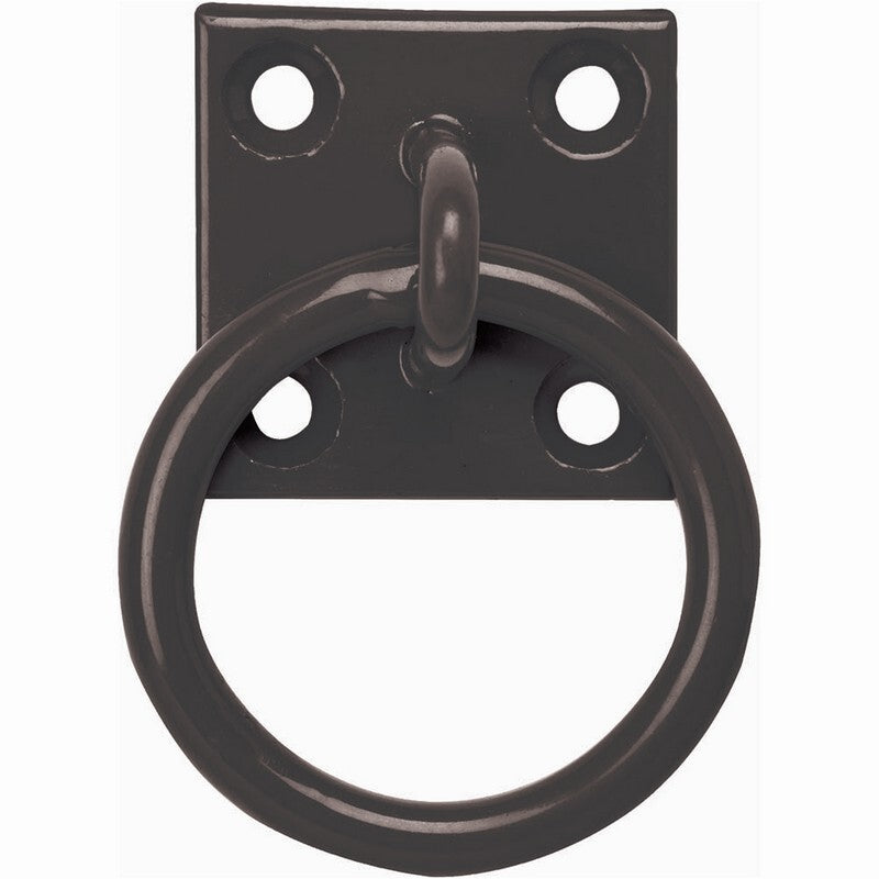 Tie Ring on Plate Black x 10