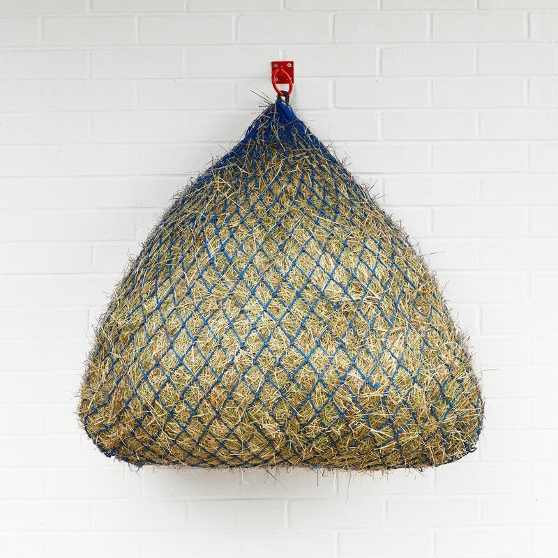 Square Bottom Slow Feeder Hay Net 40 Medium Aqua/Navy
