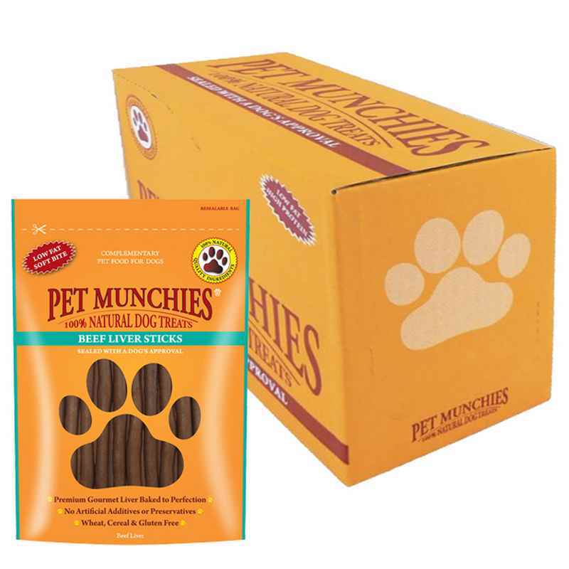 Pet Munchies Beef Liver Sticks 90g x 8