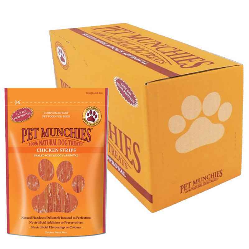Pet Munchies Chicken Strips Dog Treats 90g x 8