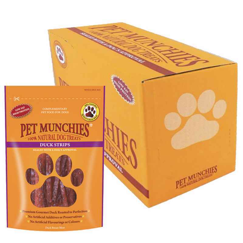 Pet Munchies Duck Strips Dog Treats 90g x 8