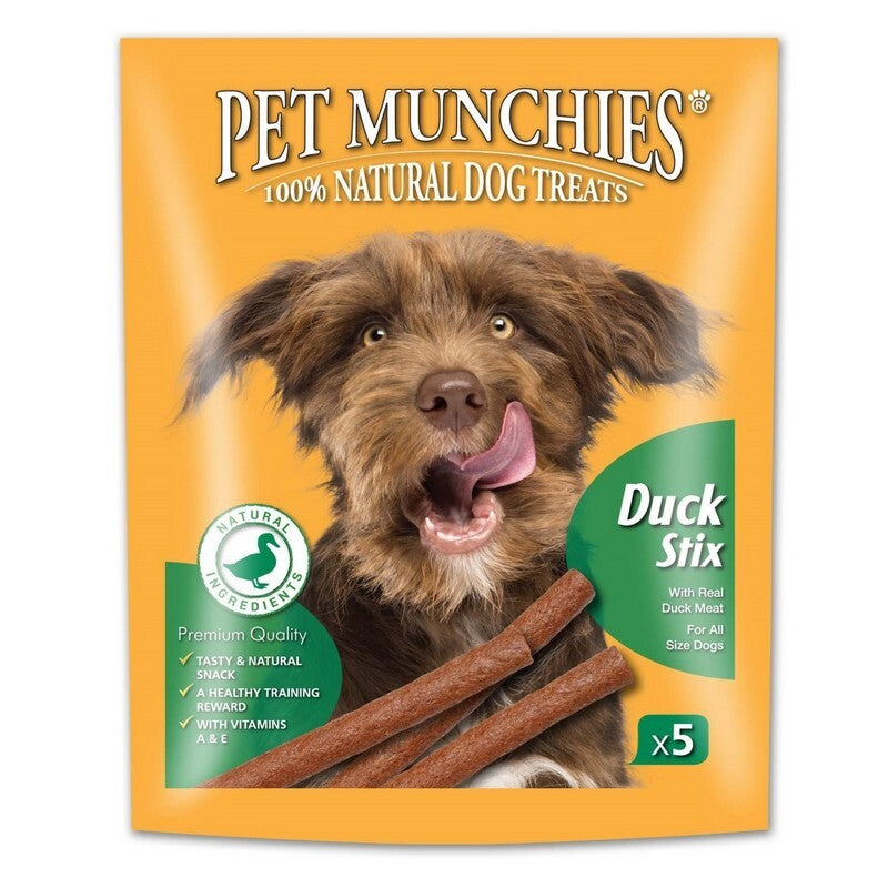 Pet Munchies Duck Stix Dog Treats 50g x 10