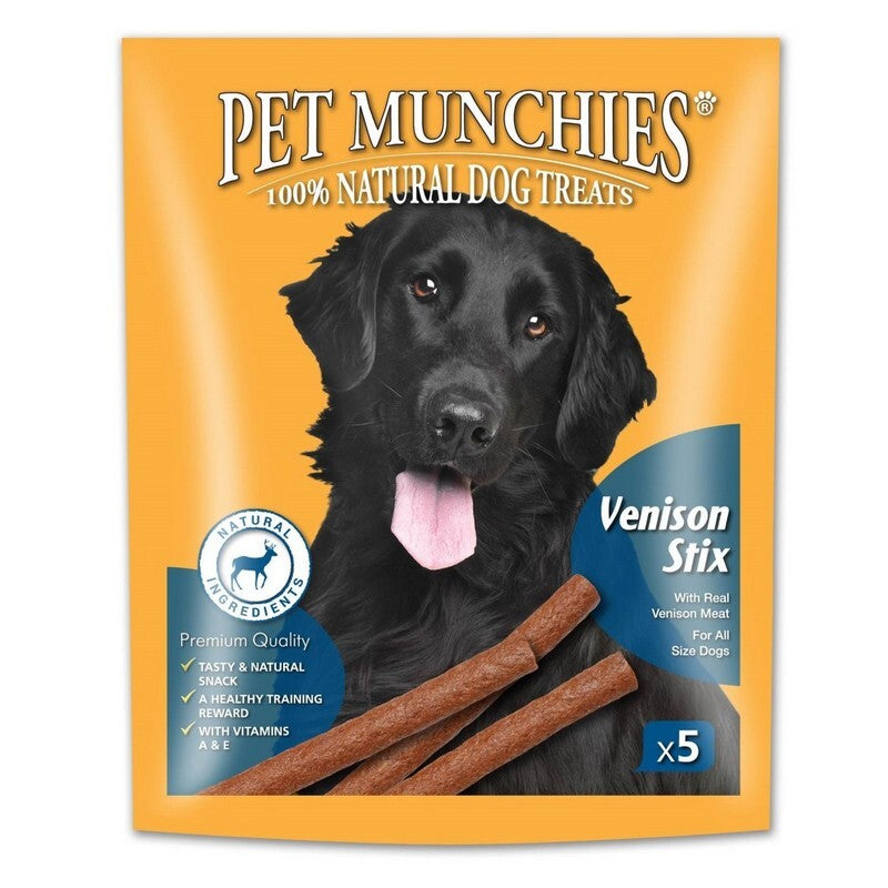 Pet Munchies Venison Stix Dog Treats 50g x 10