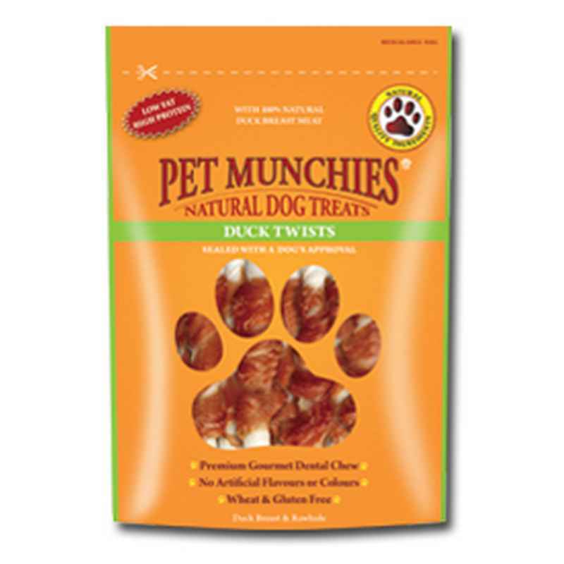 Pet Munchies Duck Twists Dog Treats 80g x 8