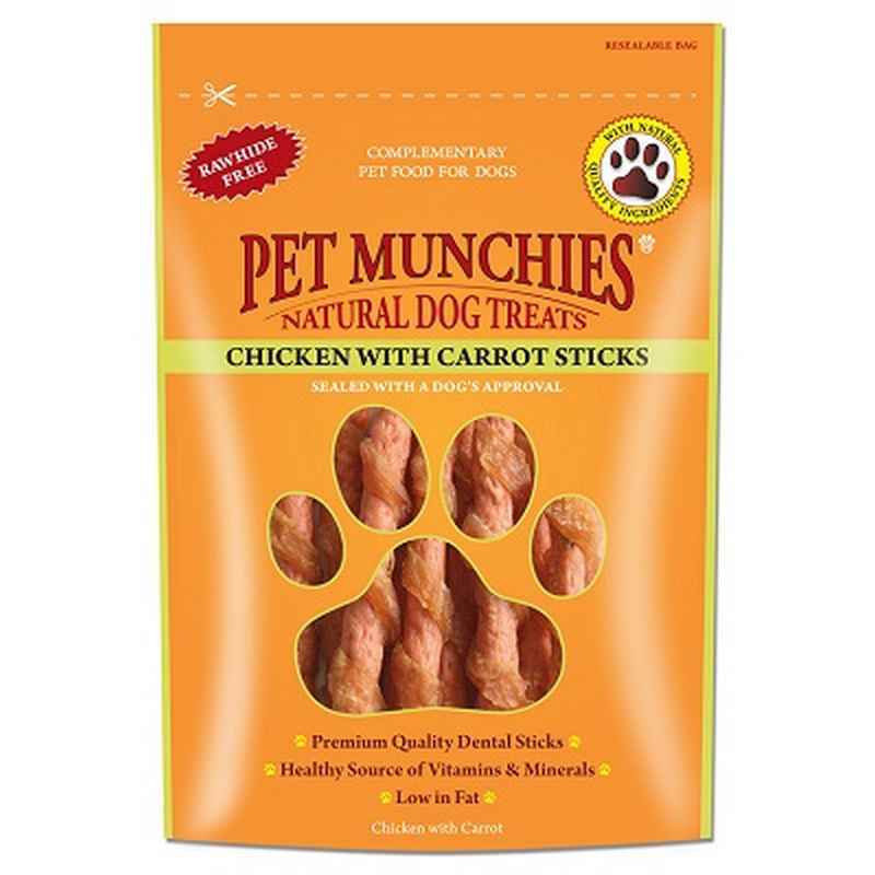 Pet Munchies Dog Treat Chicken with Carrot Sticks 80g x 8