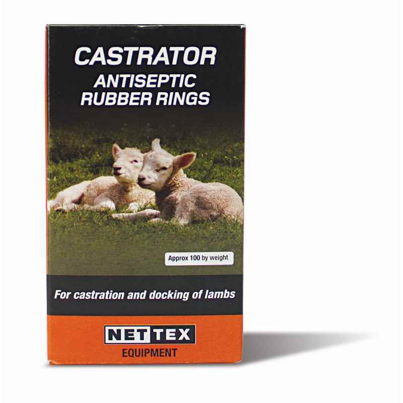 Net-Tex Lamb Antiseptic Castration Rings x 100