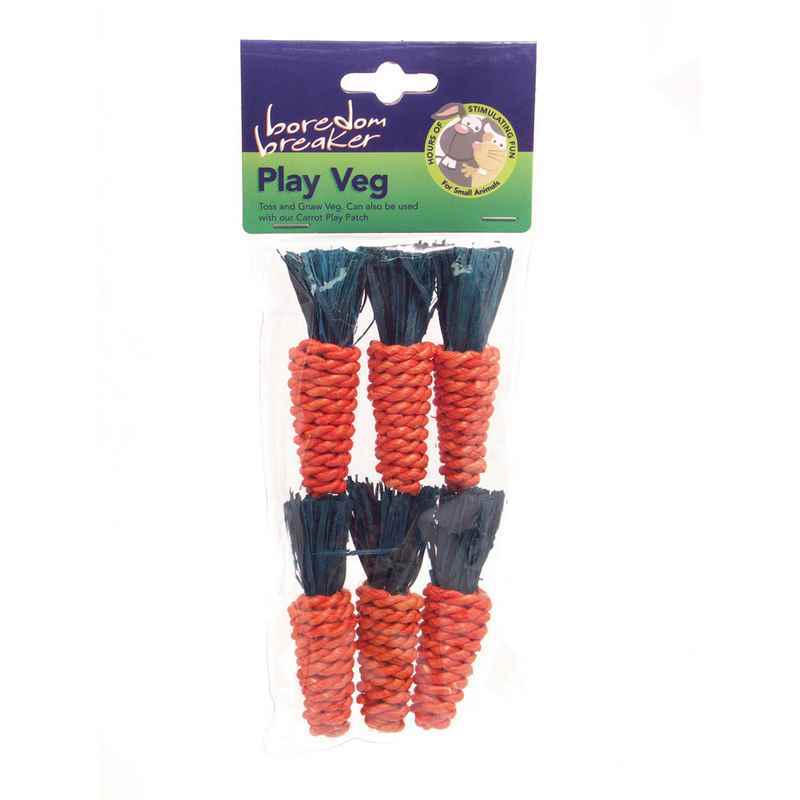 Rosewood Boredom Breaker Mini Sisal Carrot x 6