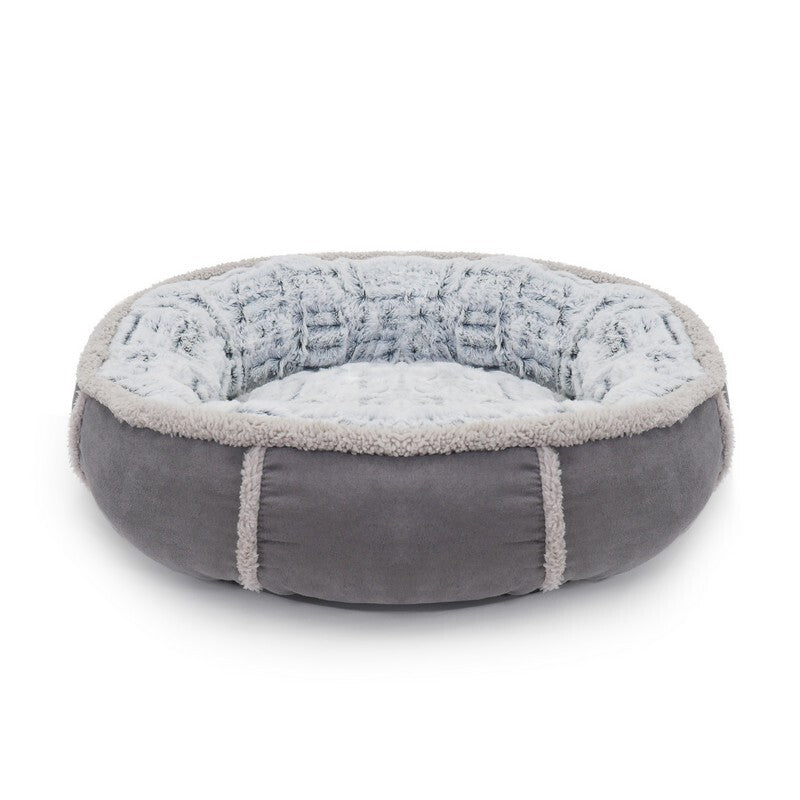 Rosewood 40 Winks Deep Plush Grey Donut Bed 50cm