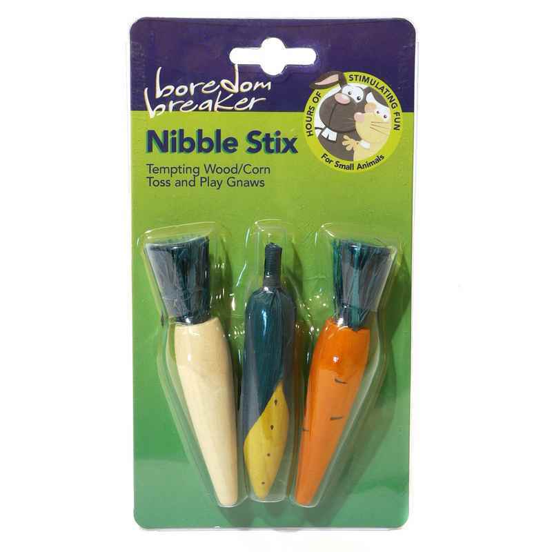 Rosewood Wooden 3D Vegetable Nibble Stix 3 Pack