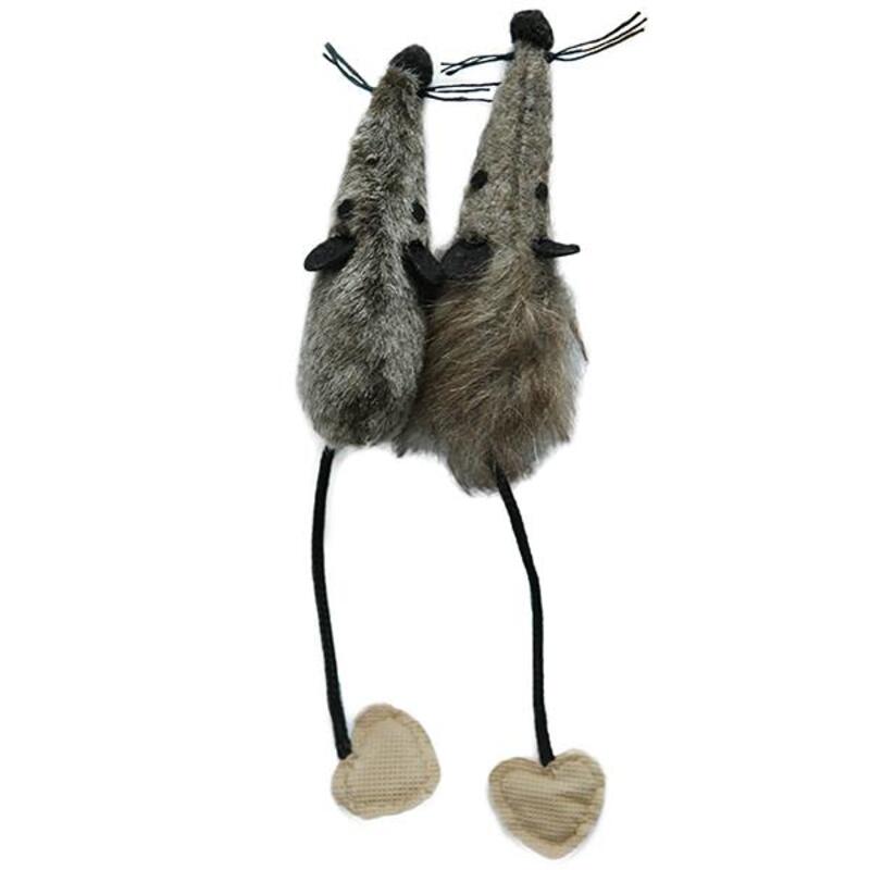 Rosewood Silvervine Plush Mice Set 2pc x 3