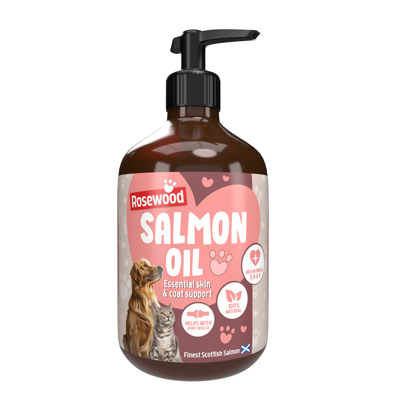 Rosewood Salmon Oil for Dogs & Cats 500ml x 6
