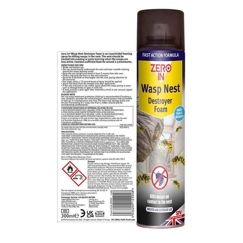 Zero In Wasp Nest Killer Foam 300ml