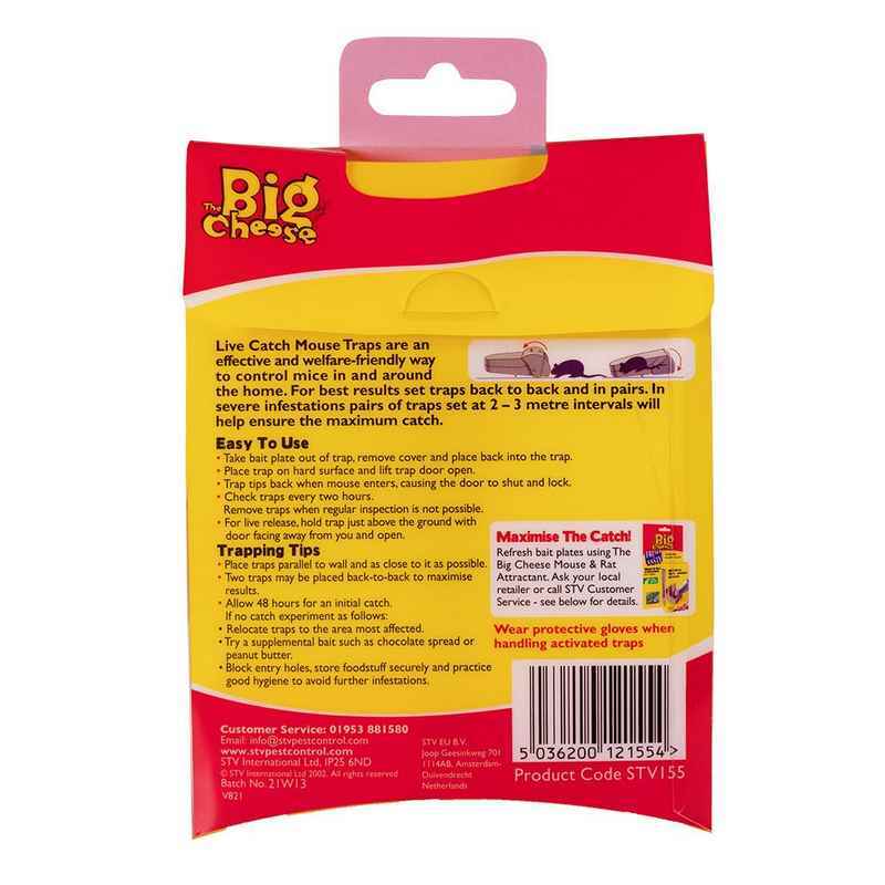 Big Cheese Live Catch Mouse Traps Twinpack