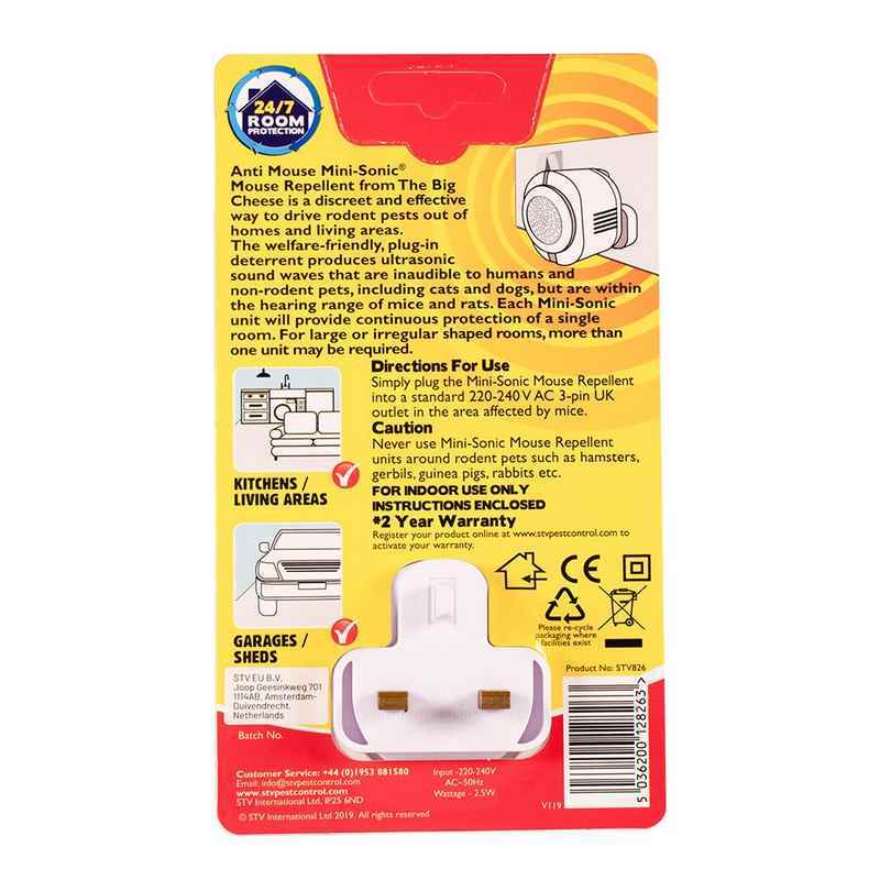 Big Cheese Anti Mouse Mini-Sonic Mouse Repellent