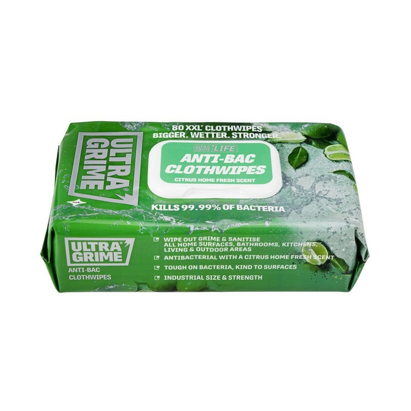 Ultra Grime XXL Anti Bac Clothwipes 40pk