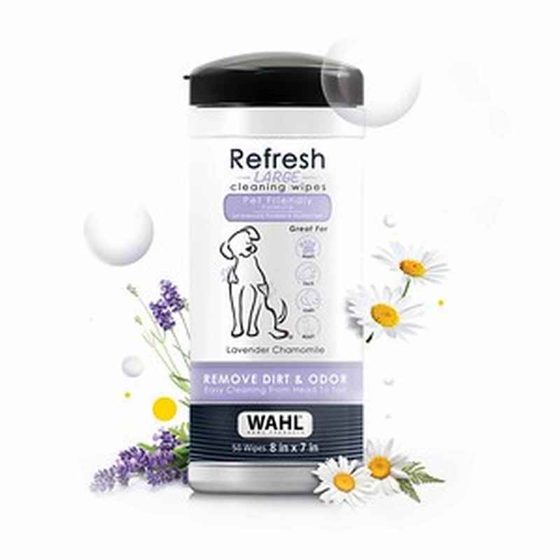 Wahl Dog Refresh Cleaning Wipes Coconut Lime Verbena x 50 Wipes